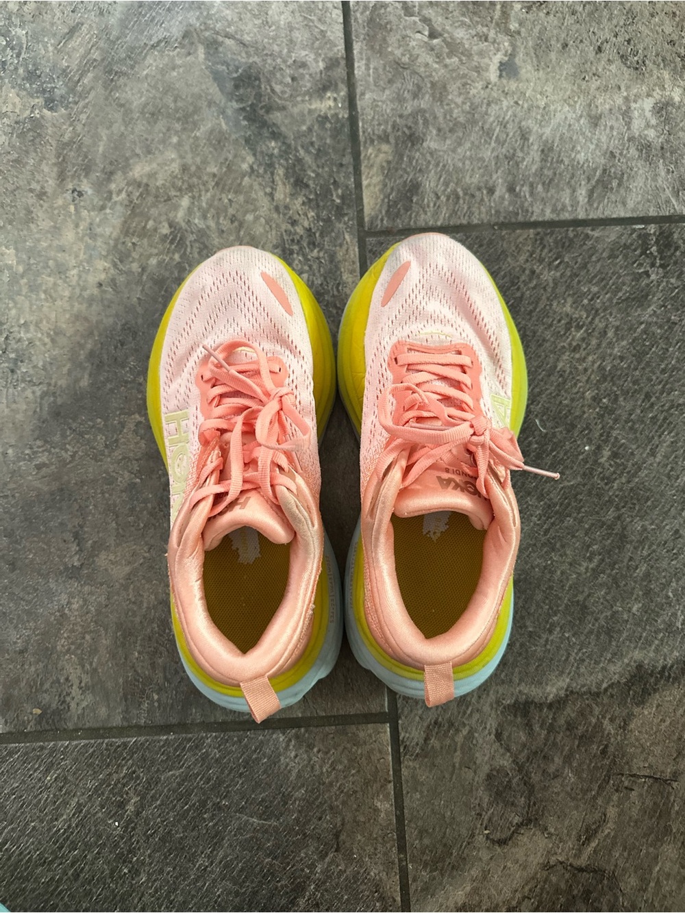 Orange Hoka Bondi 8 Shoes womens size 5 - Picture 5 of 7